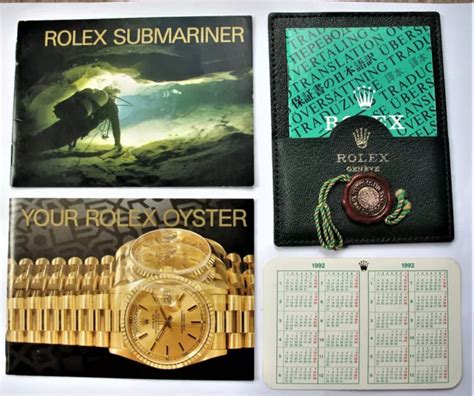 set libretti booklet rolex seriali y 2003|Rolex Submariner booklet English set libretti vintage 2003.